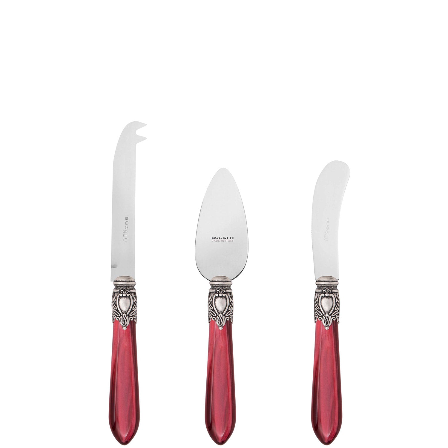 Oxford Antique 3 Piece Cheese Set  Burgundy