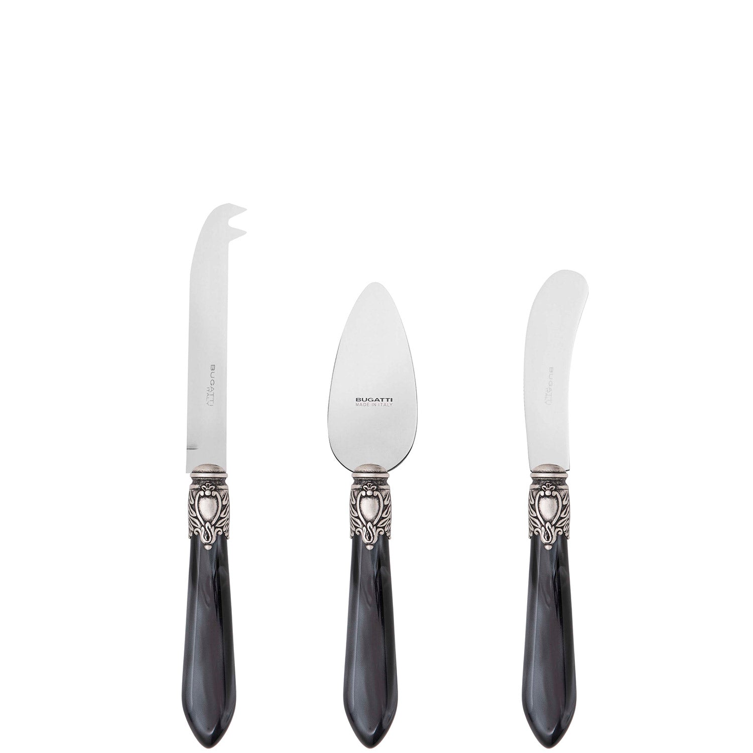 Oxford Antique 3 Piece Cheese Set  Charcoal