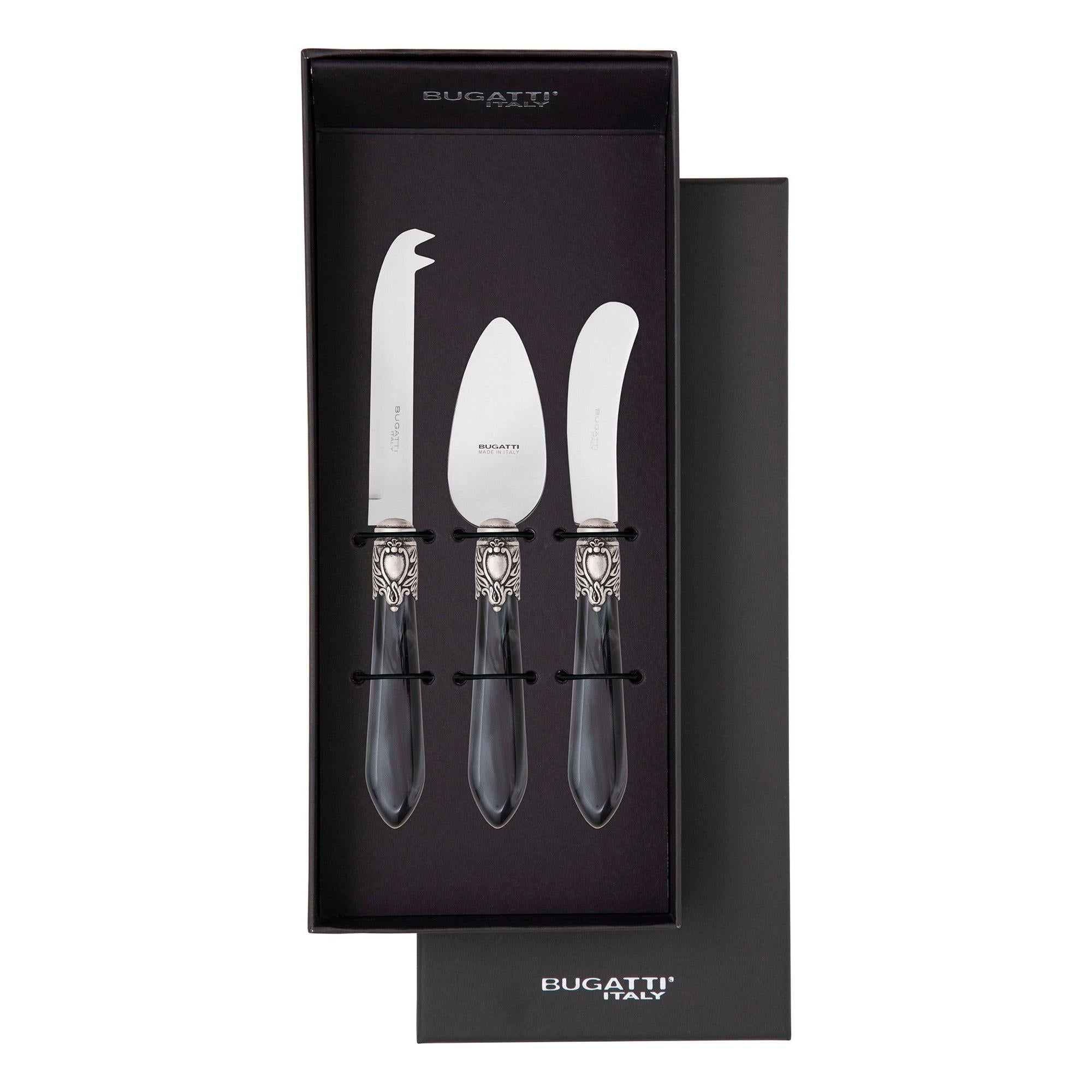 Oxford Antique 3 Piece Cheese Set  Charcoal