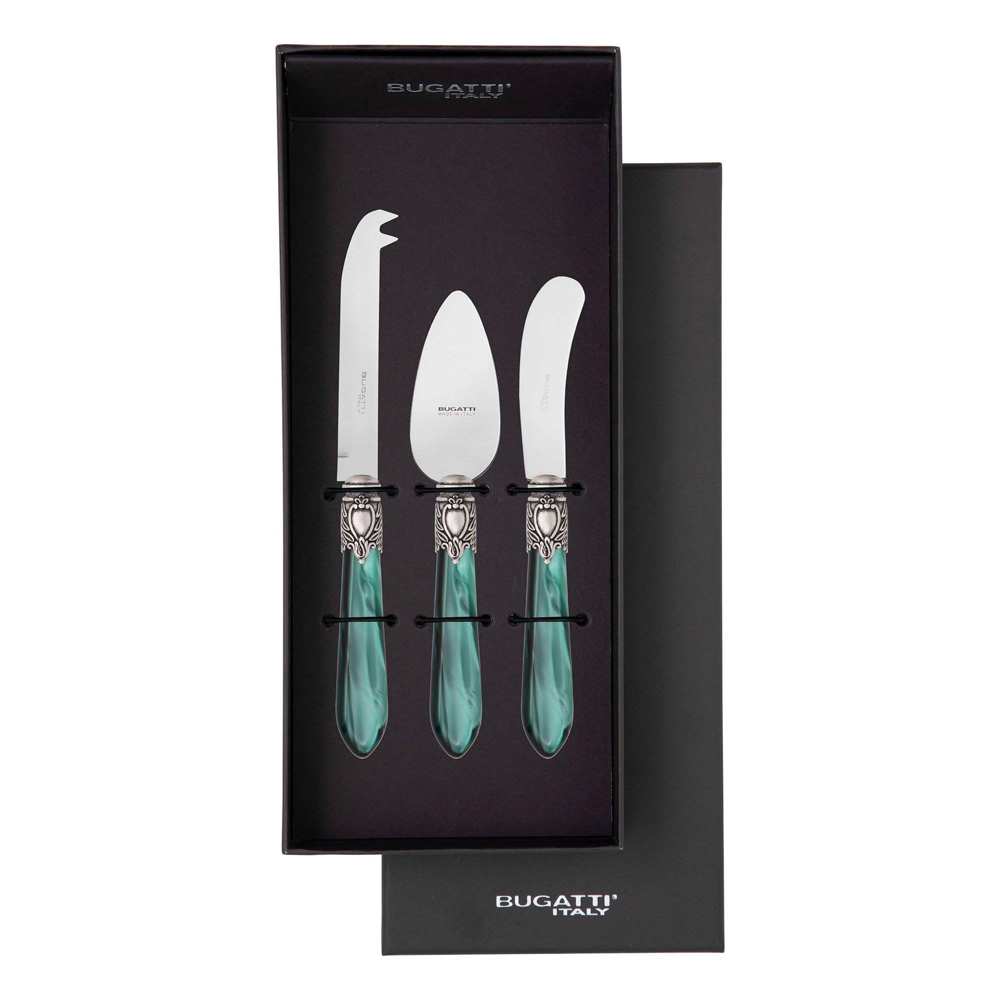 Oxford Antique Cheese Knives Set  Green