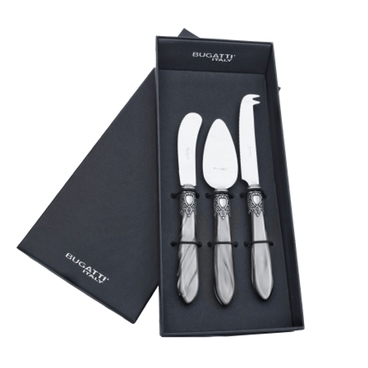 Oxford Antique 3 Piece Cheese Set Grey-Casa Bugatti USA
