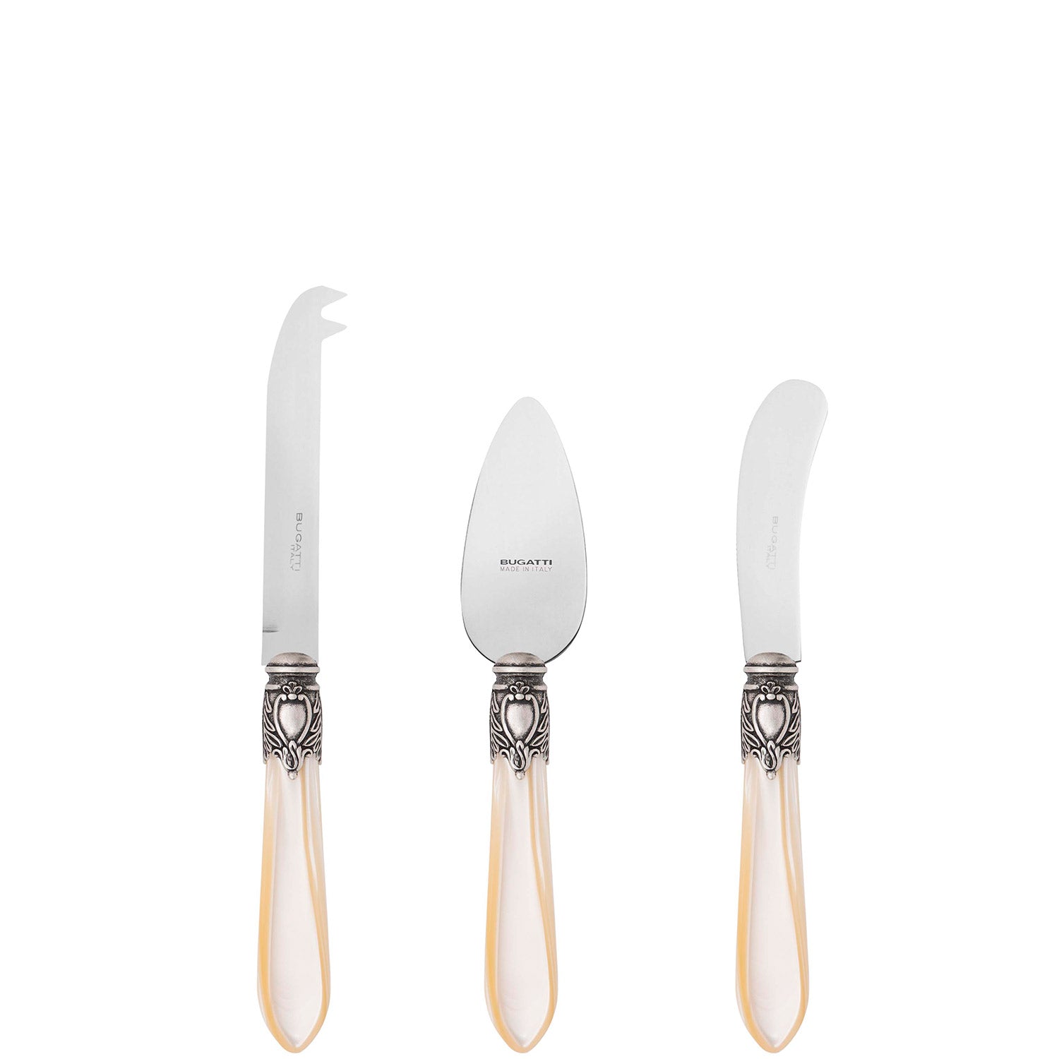 Oxford Antique 3 Piece Cheese Knife Set - Ivory-Casa Bugatti USA