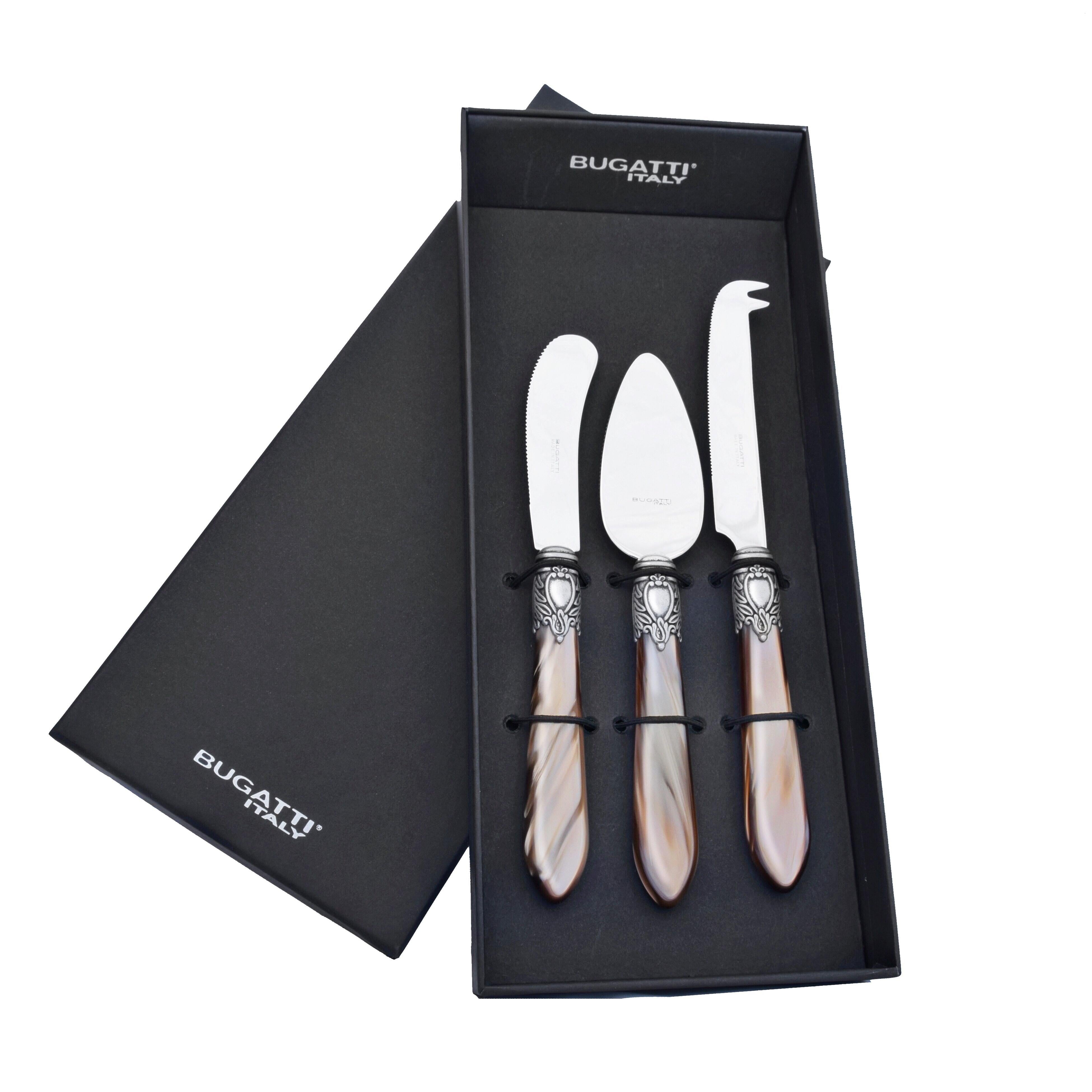 Oxford Antique 3 Piece Cheese Set Taupe /Onyx
