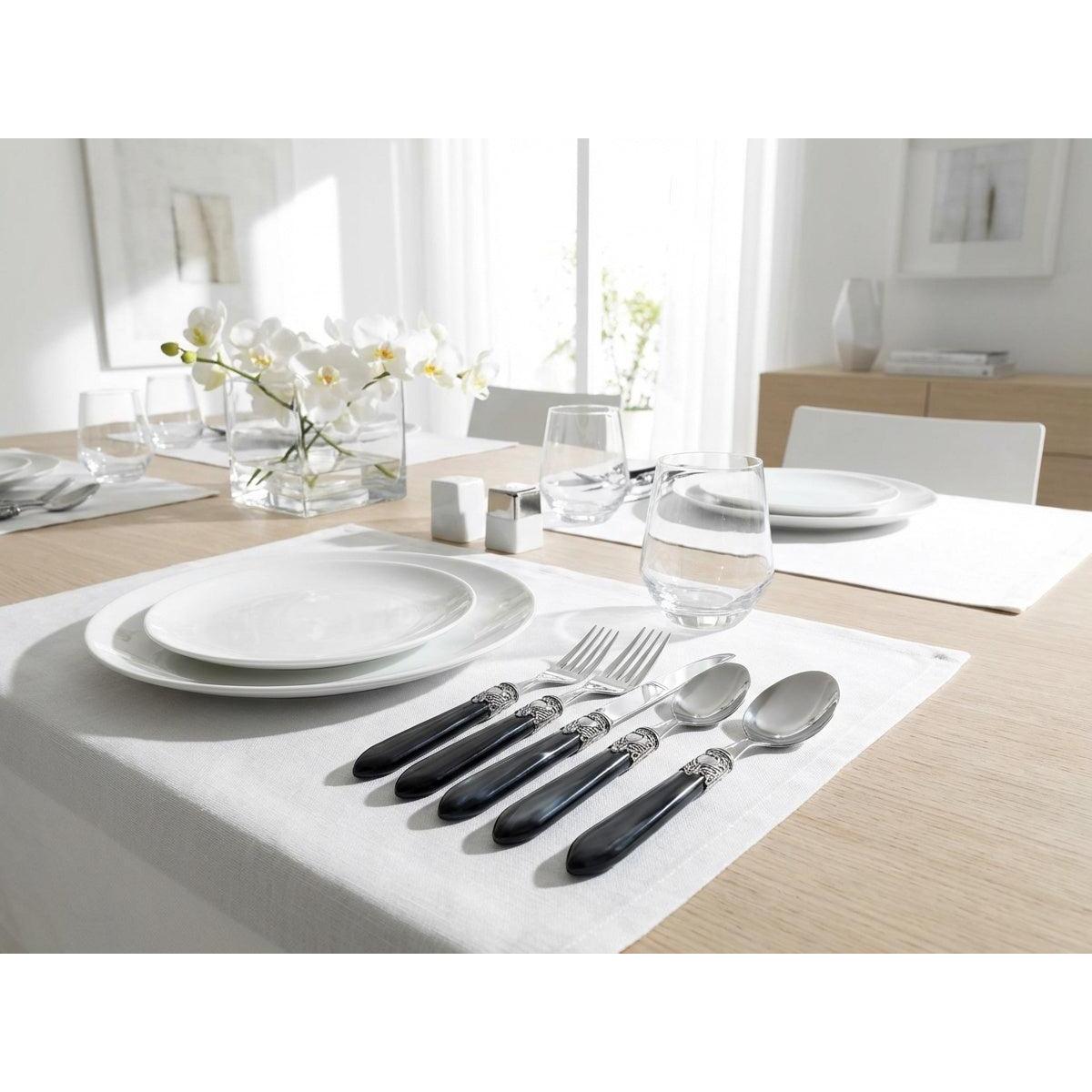 Oxford Antique 5 piece place setting - CHARCOAL-Casa Bugatti USA