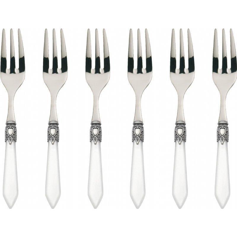 Oxford Antique 6 Piece Cocktail Fork Set White-Casa Bugatti USA
