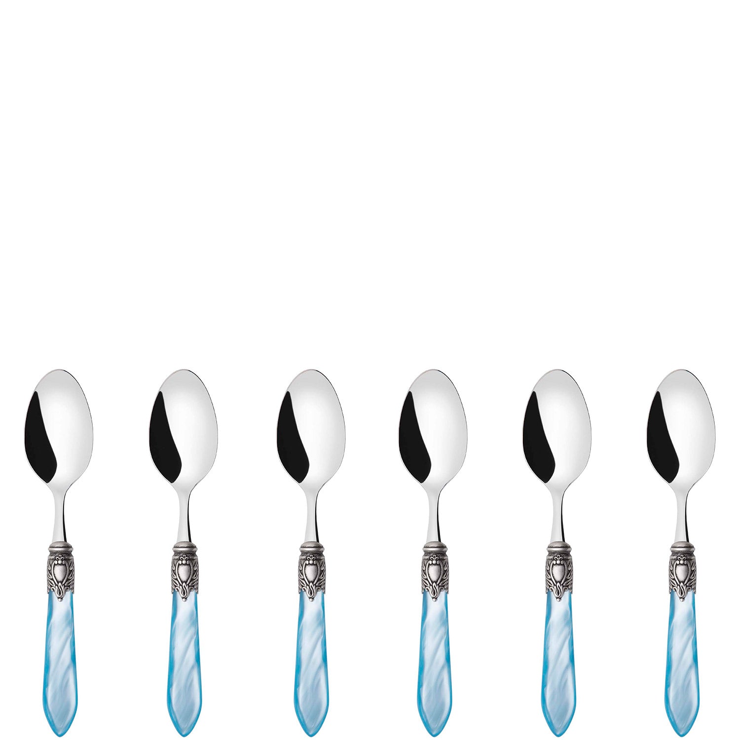 Oxford Antique Coffee Spoons Set Sky Blue