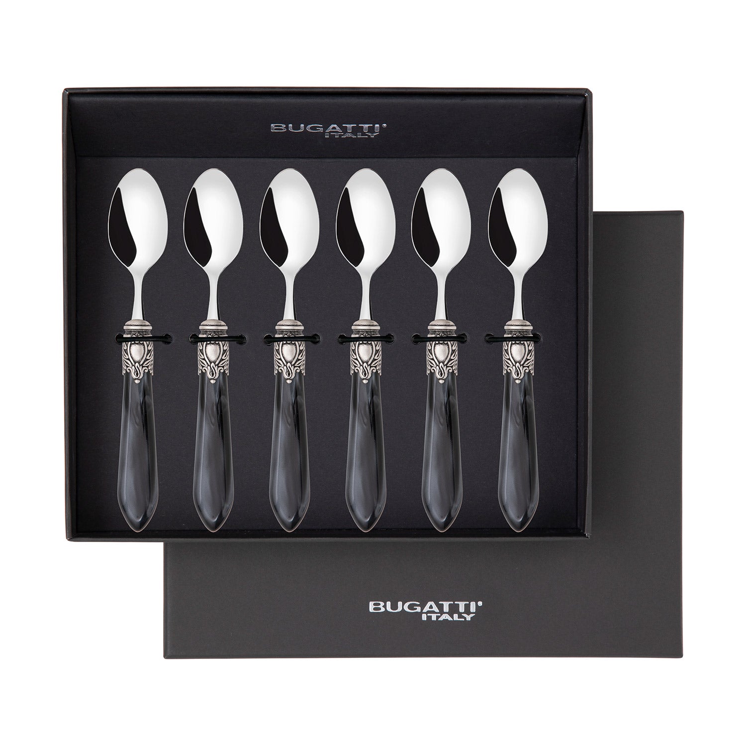 Oxford Antique Mocha Spoons Set Charcoal