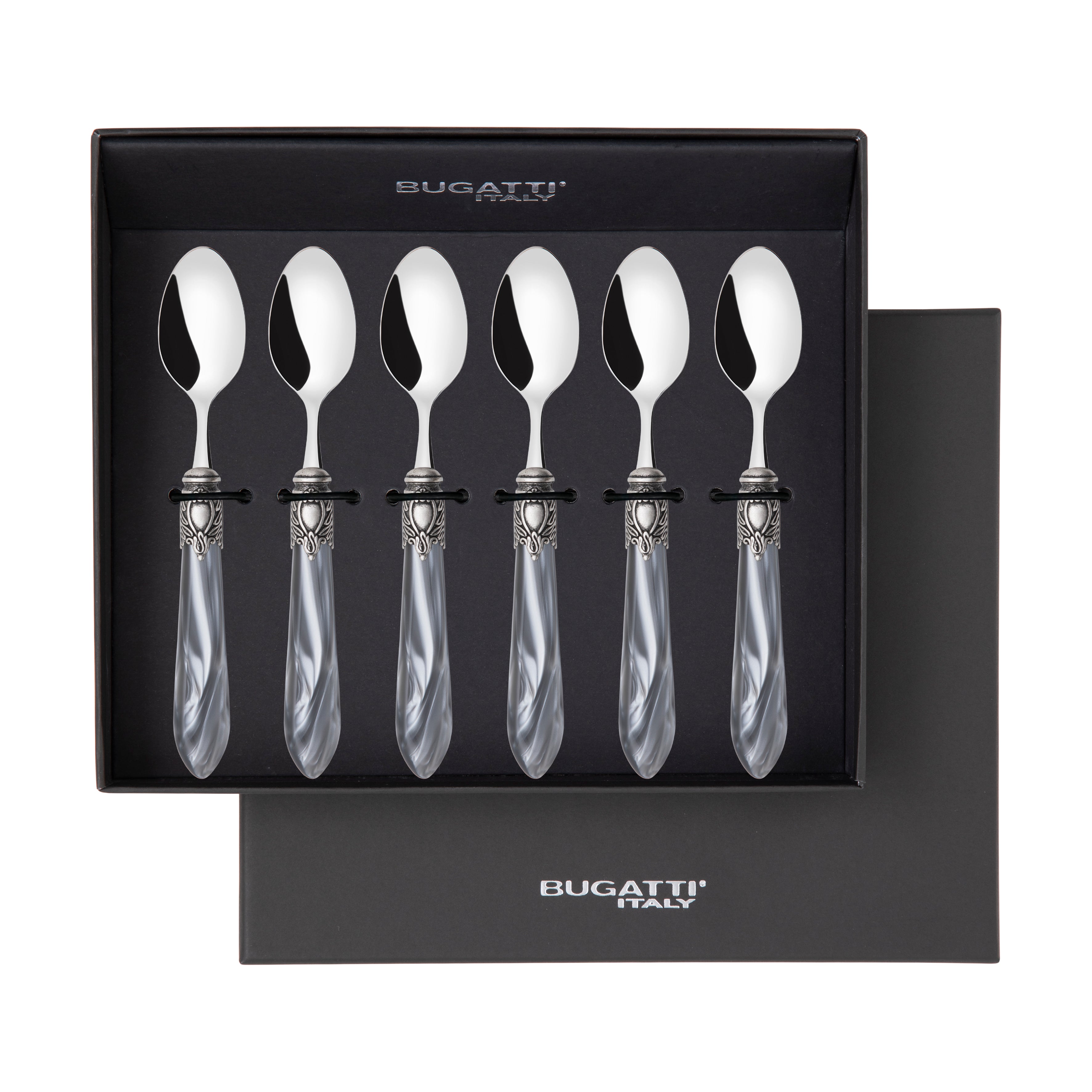 Oxford Antique 6 Piece Moka Spoon Set Gray