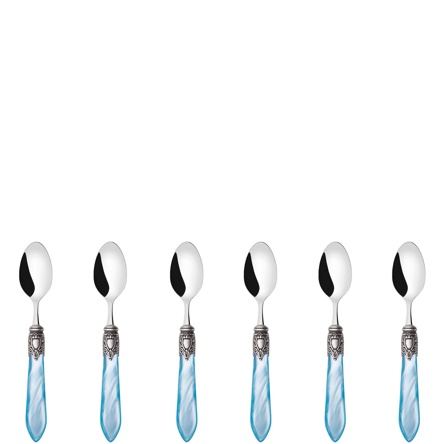 Oxford Antique Mocha Spoons Set Sky Blue