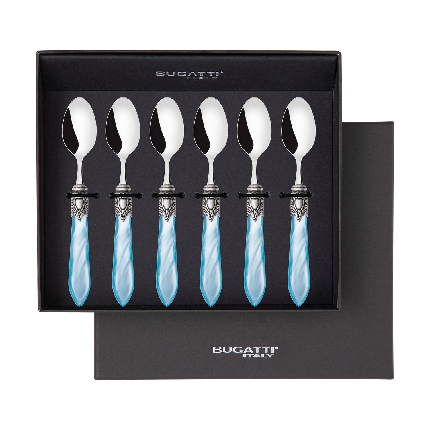 Oxford Antique Mocha Spoons Set Sky Blue