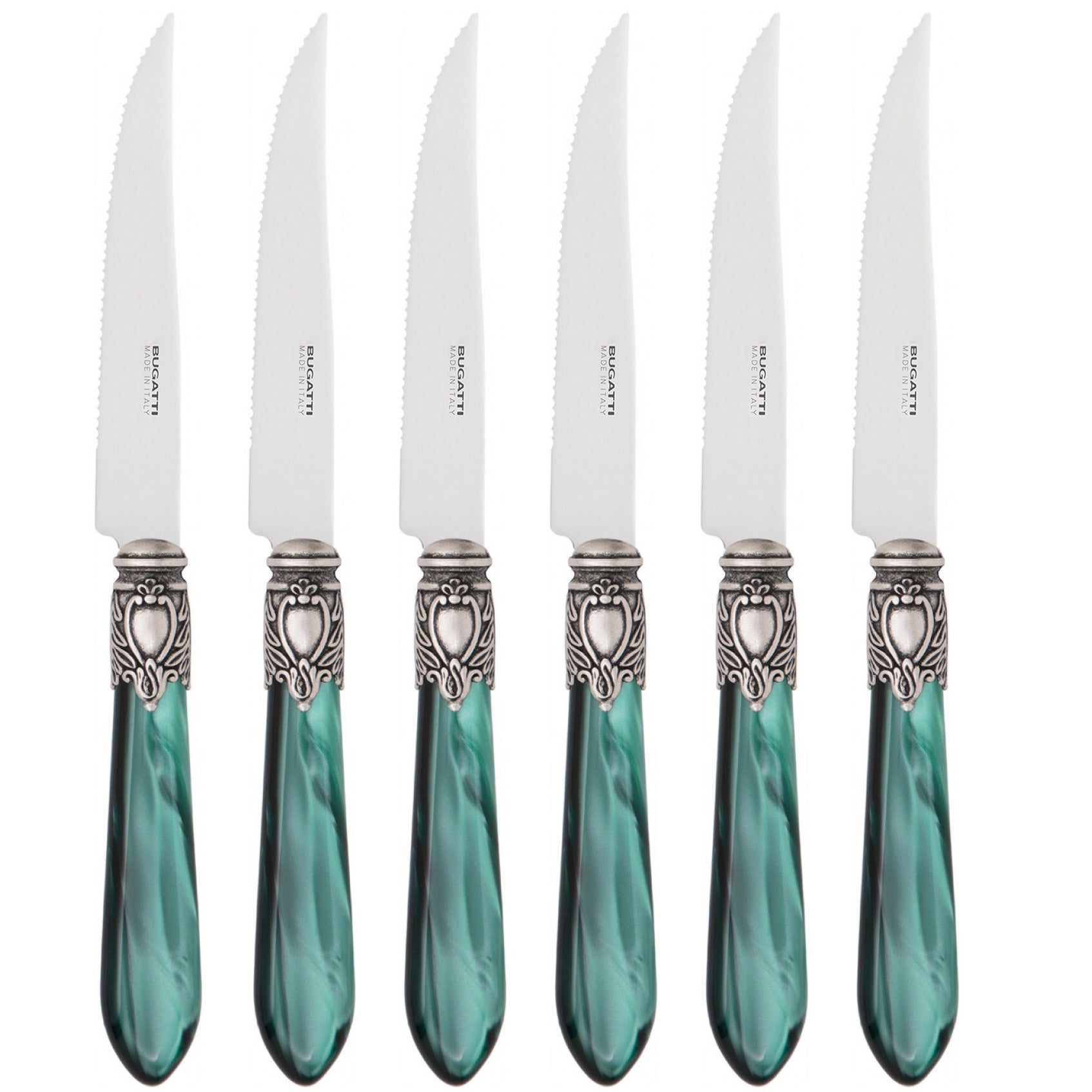 Oxford Antique 6 Piece Steak knife Set - GREEN-Casa Bugatti USA