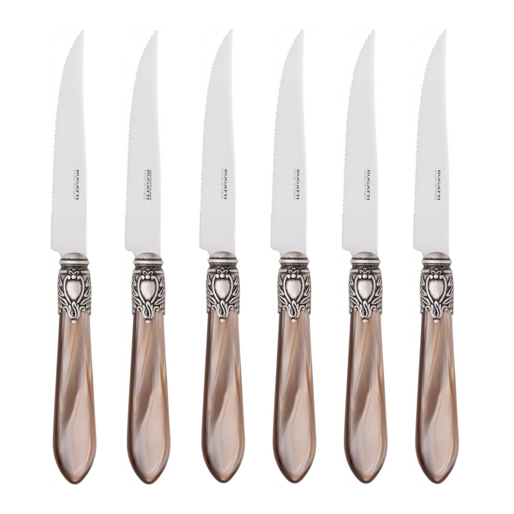 Oxford Antique 6 piece Steak knife set - Taupe