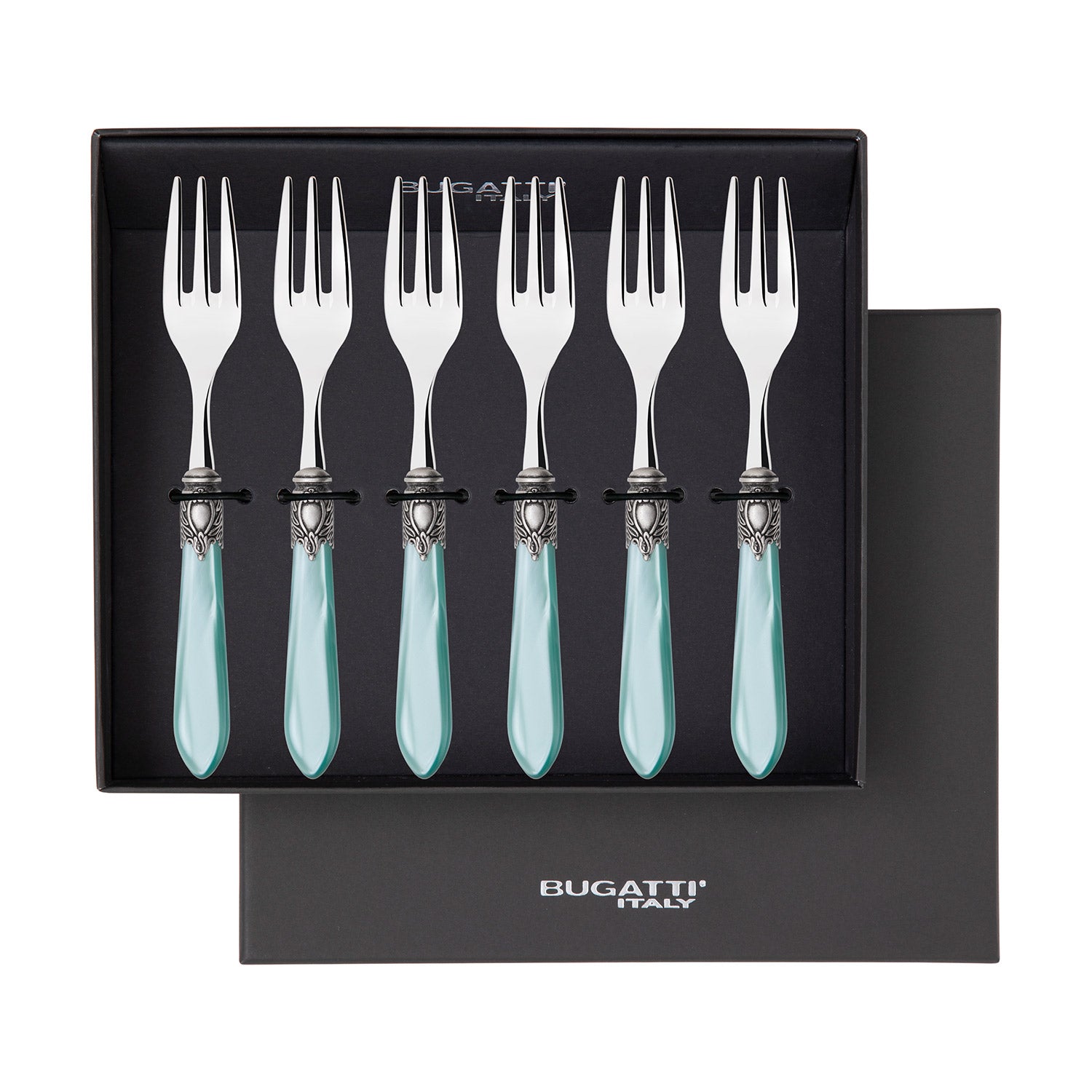 Oxford Antique Cocktail / Cake Forks Set Aqua