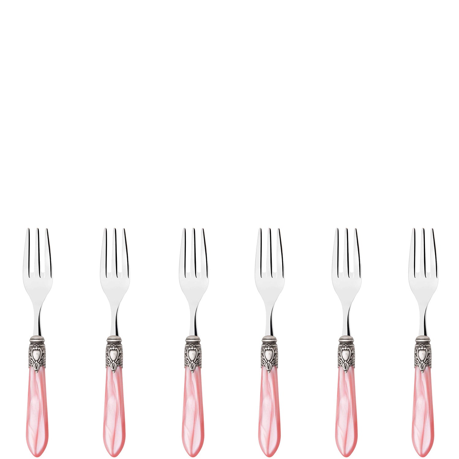 Oxford Antique Cocktail / Cake Forks Set Pink