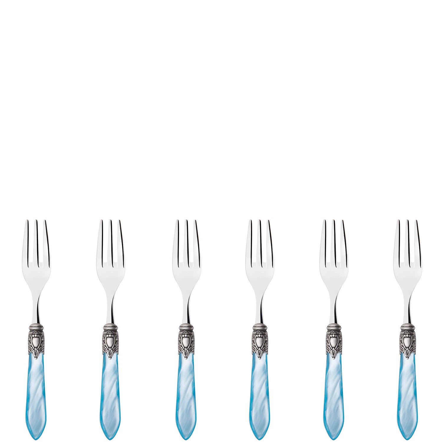 Oxford Antique Cocktail / Cake Forks Set Sky Blue
