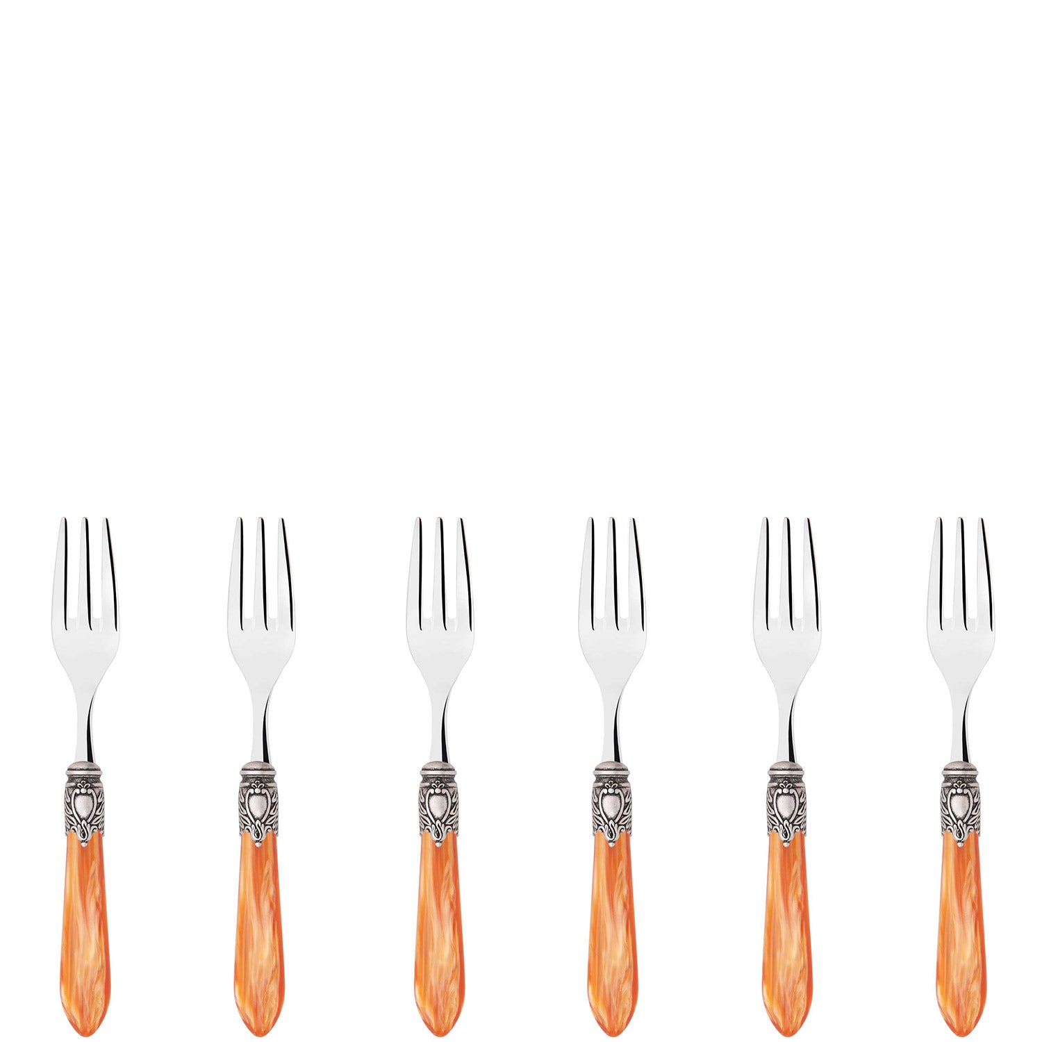 Oxford Antique Cocktail / Cake Forks Set Tangerine