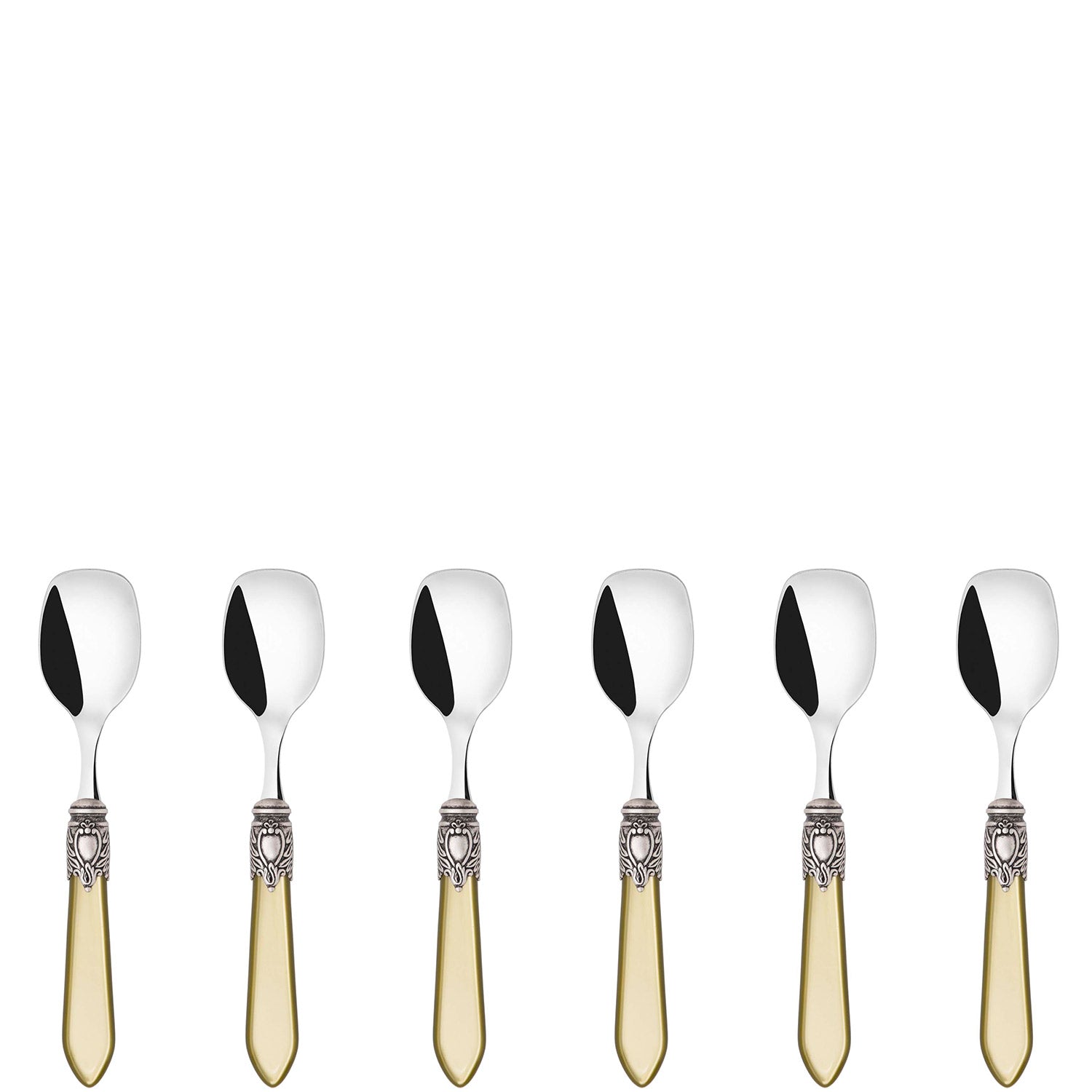 Oxford Antique Ice Cream Spoons Set  Chartreuse