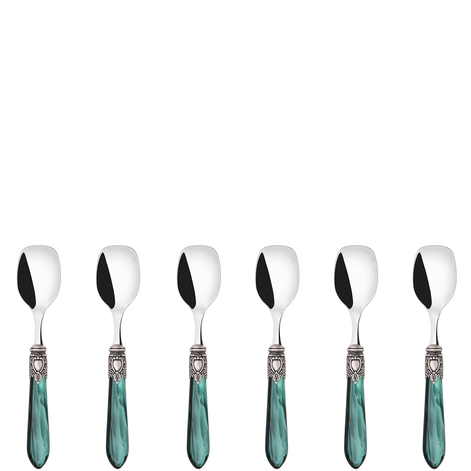 Oxford Antique Ice Cream Spoons Set  Green