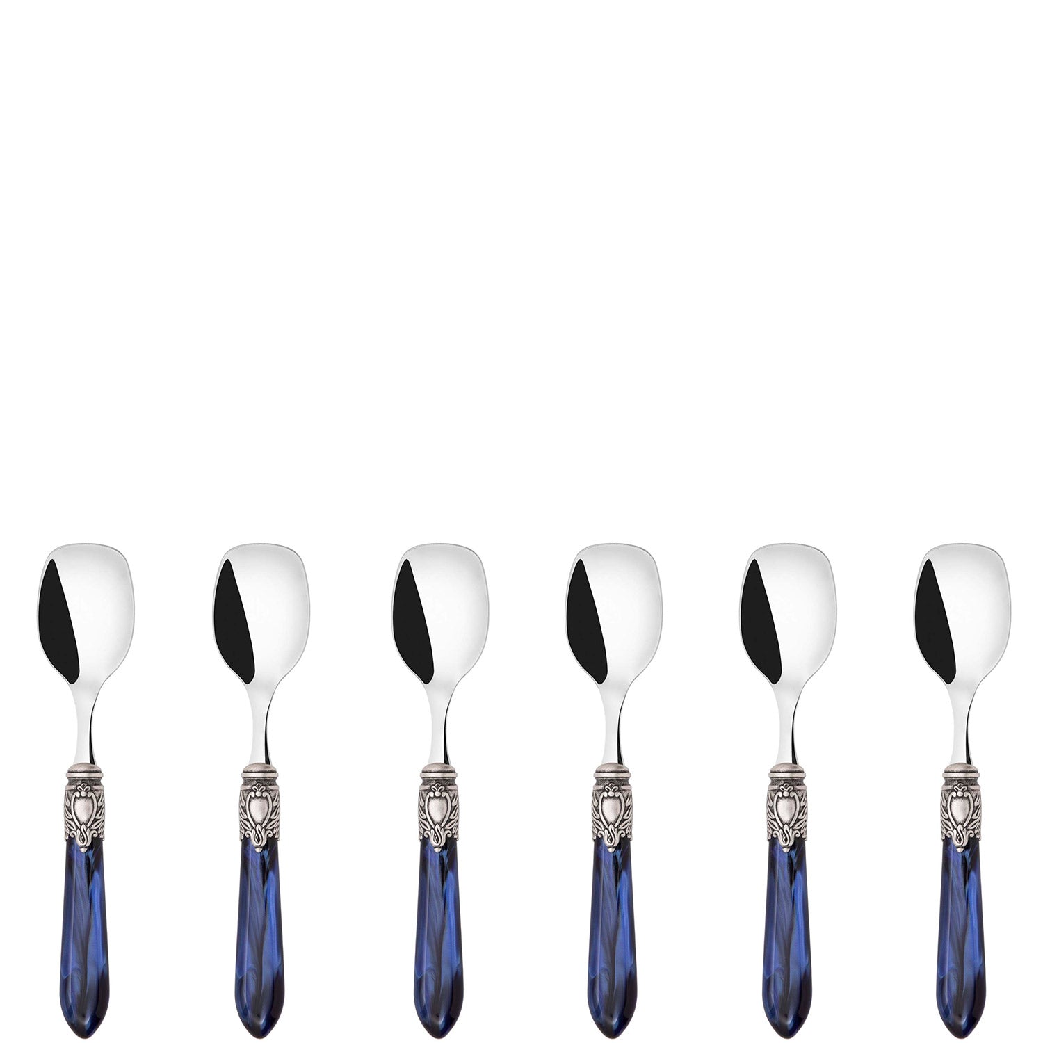 Oxford Antique Ice Cream Spoons Set  Royal Blue