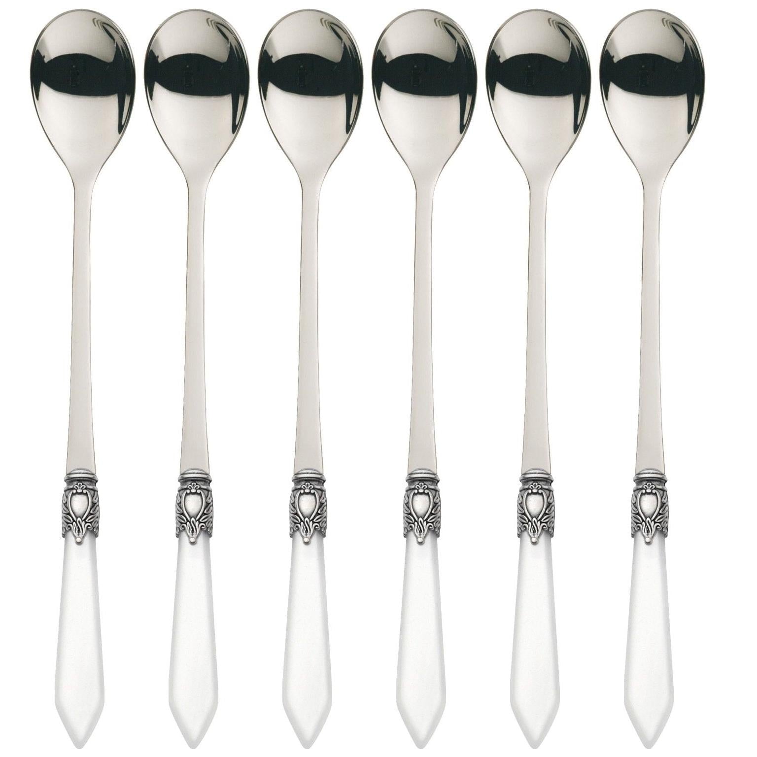 Oxford Antique 6 Piece Cocktail / Latte Spoons Clear-Casa Bugatti USA