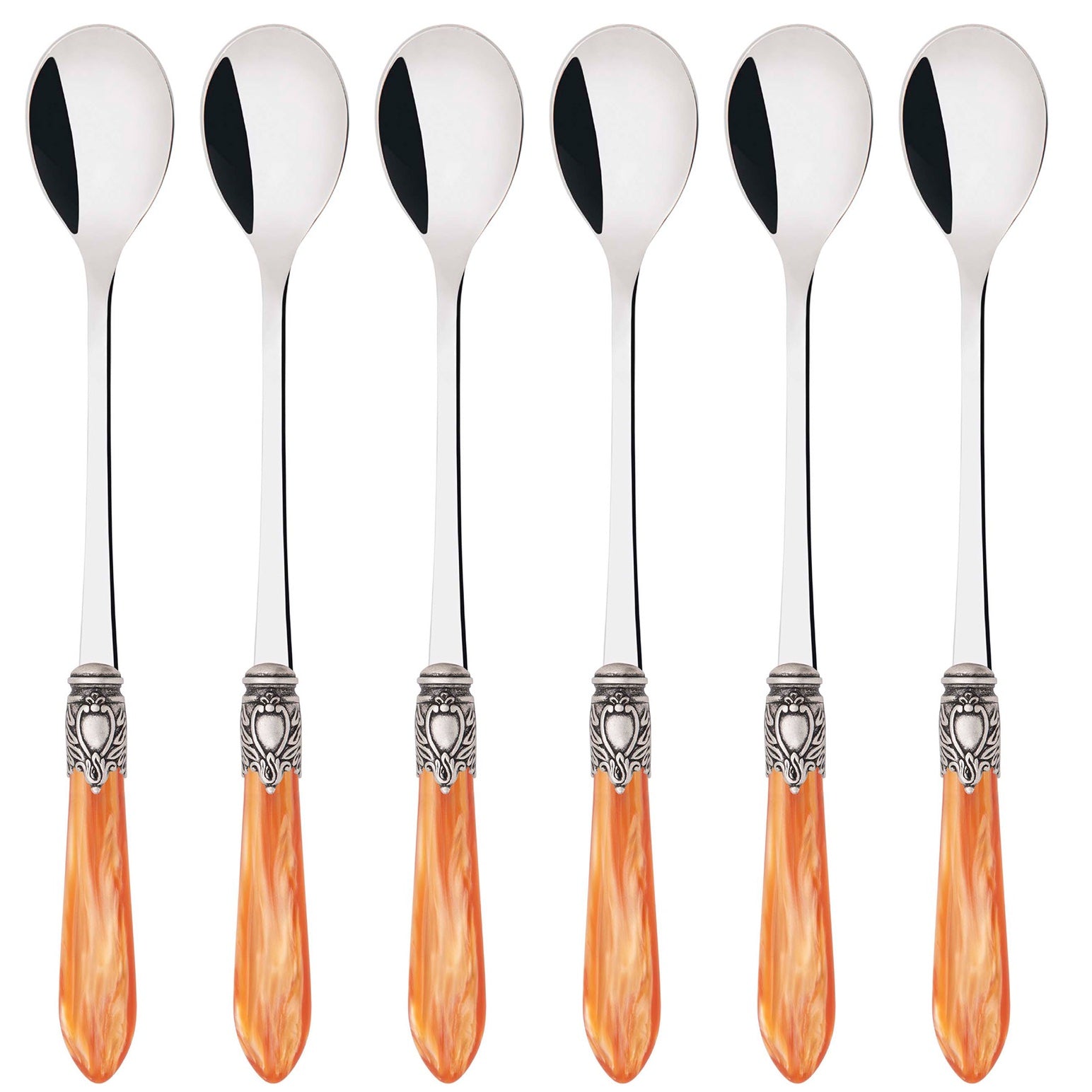 Oxford Antique Ice Tea Spoons Set  Tangerine