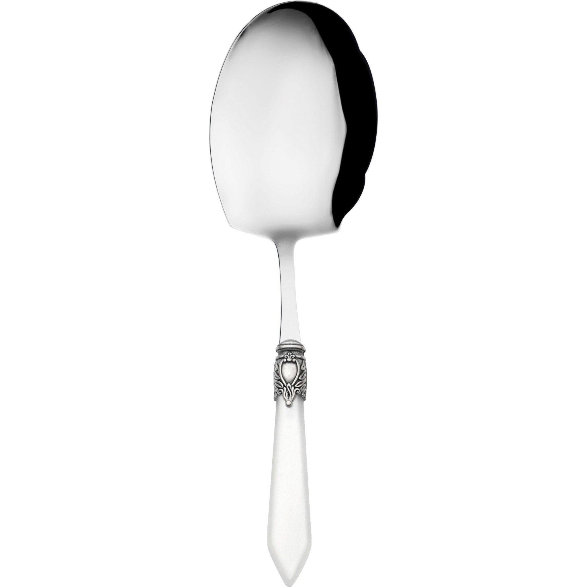 Oxford Antique Kebab Serving Spoon - White-Casa Bugatti USA