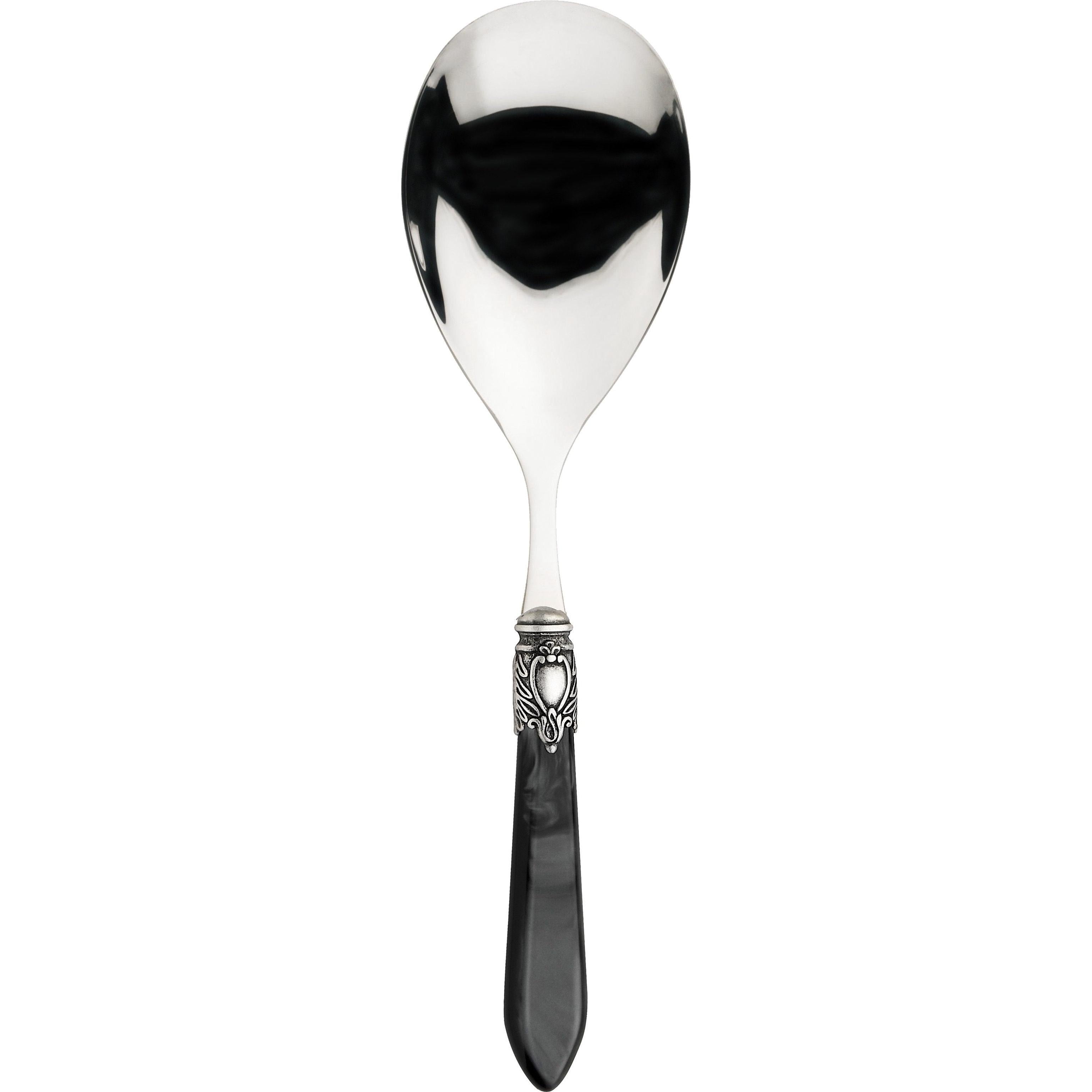 Oxford Antique Rice Casserole Serving Spoon  - CHARCOAL-Casa Bugatti USA