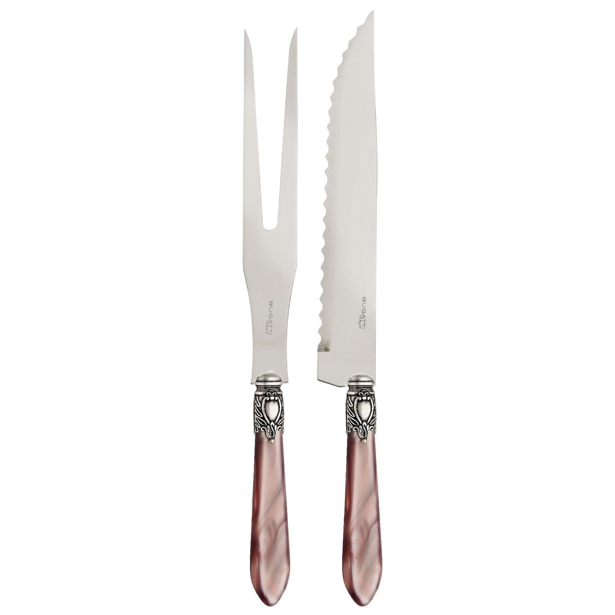 Oxford Antique 2 Piece Carving Set Lilac-Casa Bugatti USA