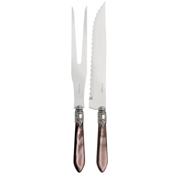 Oxford Antique Roast Carving Set - Taupe /Onyx