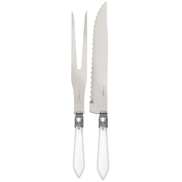 Oxford Antique Roast Carving Set - White