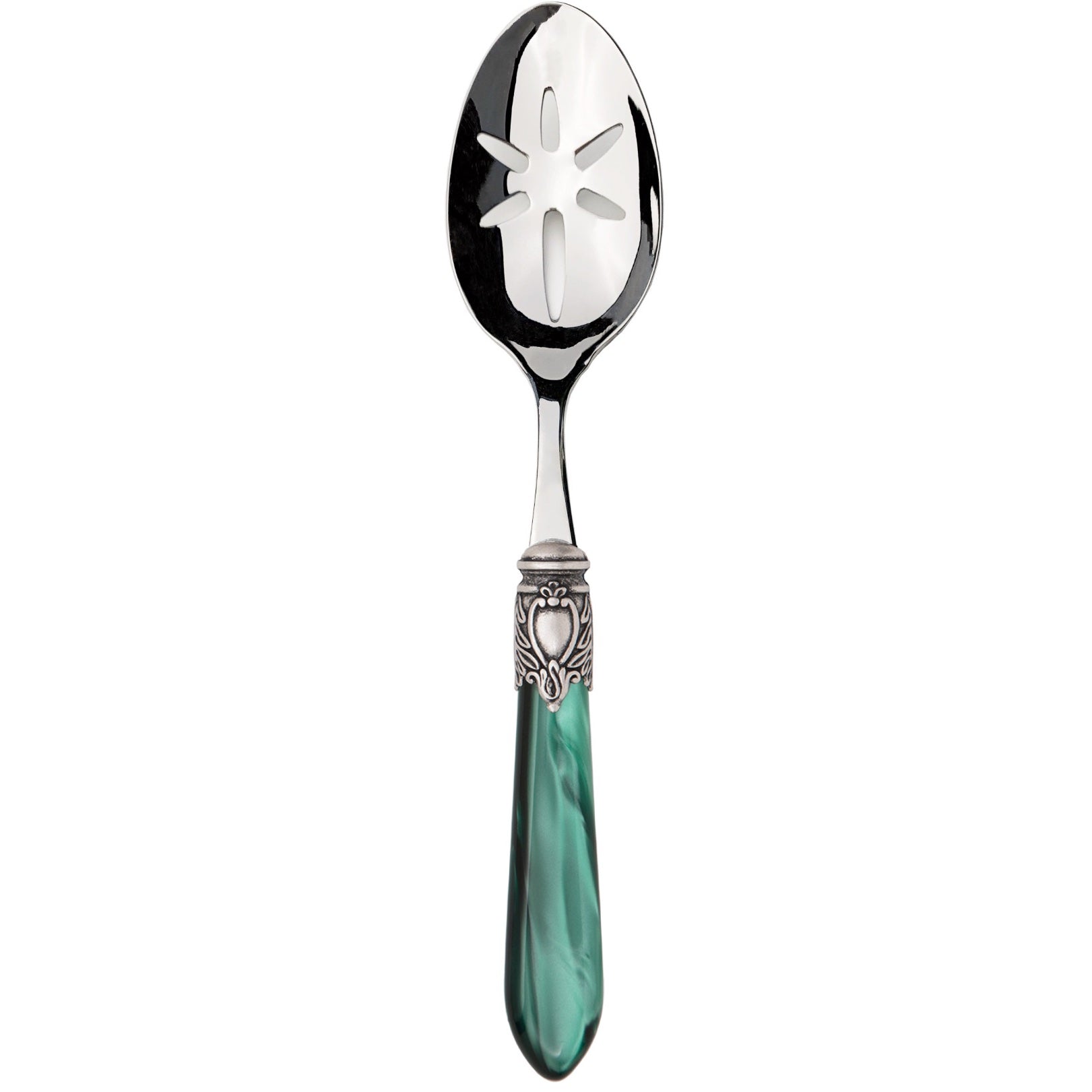 Oxford Antique Slotted Serving Spoon - Emerald Green