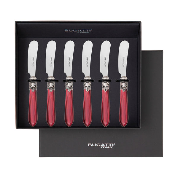 Oxford Antique Spreader / Butter Knife Set - Burgundy