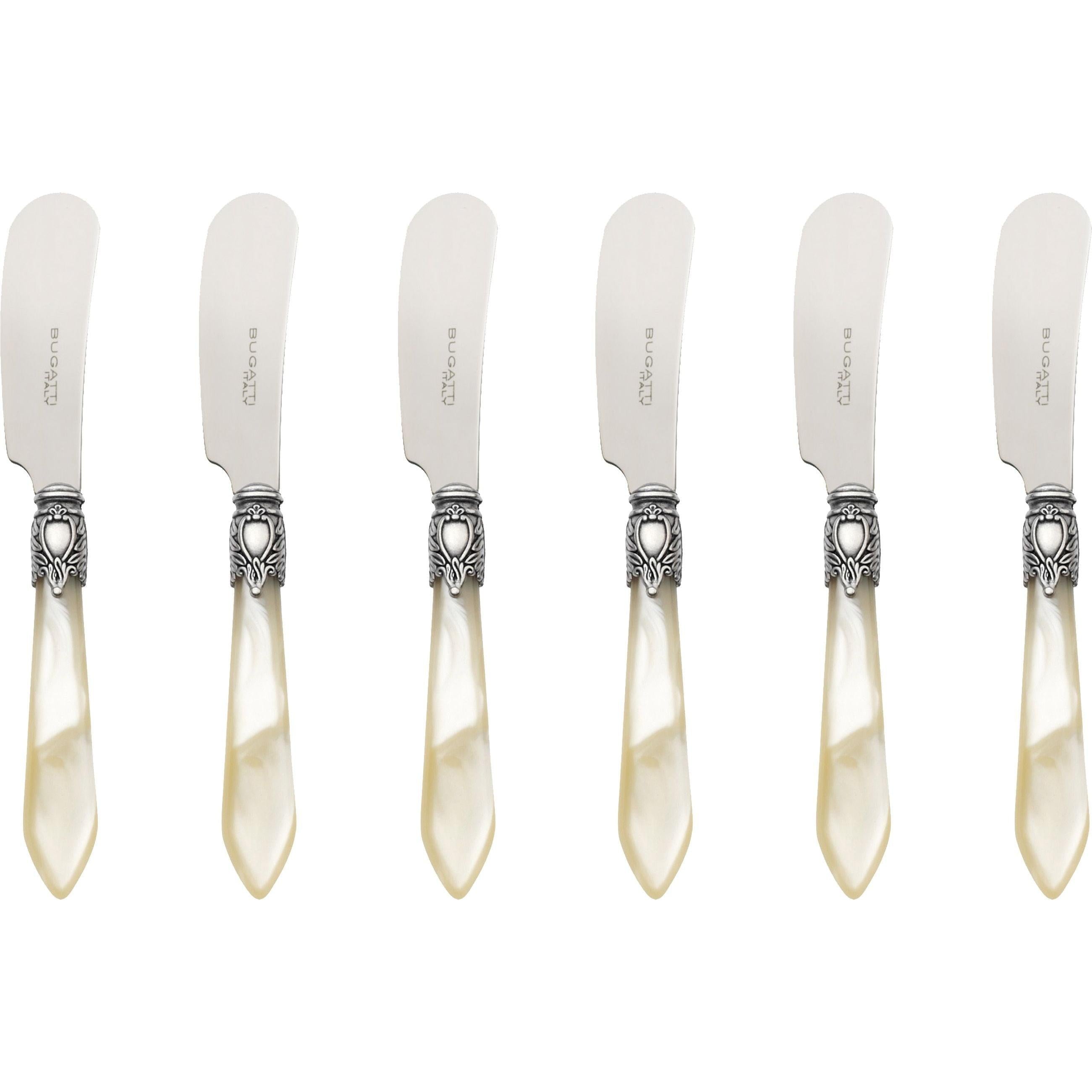 Oxford Antique Spreader / Butter Knife Set - Ivory-Casa Bugatti USA