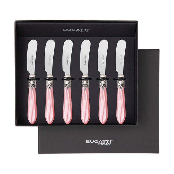 Oxford Antique Spreader / Butter Knife Set -  Pink