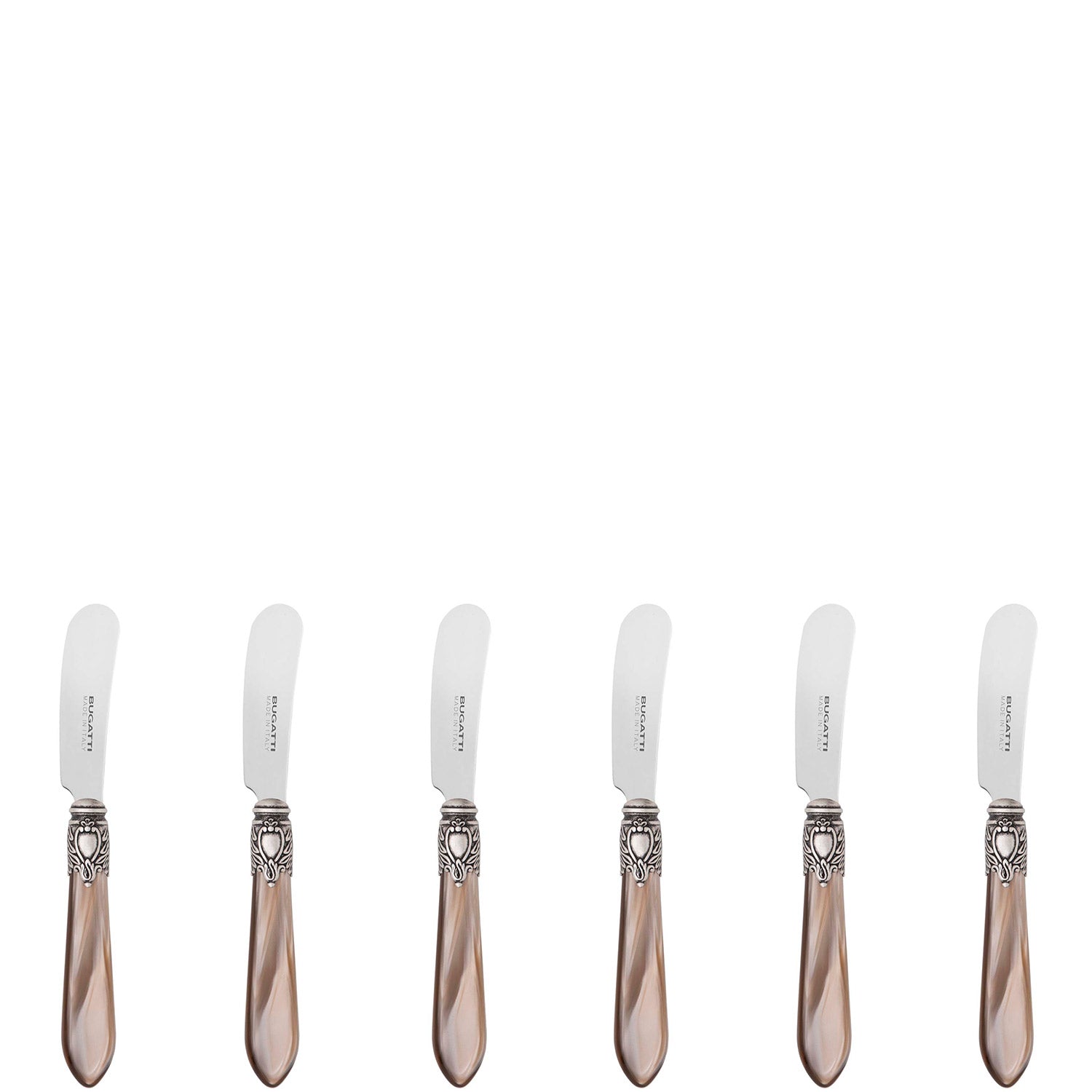 Oxford Antique 6 Spreader Knives - TAUPE/ONYX