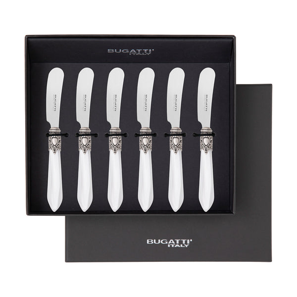 Oxford Antique Spreader / Butter Knife Set - White
