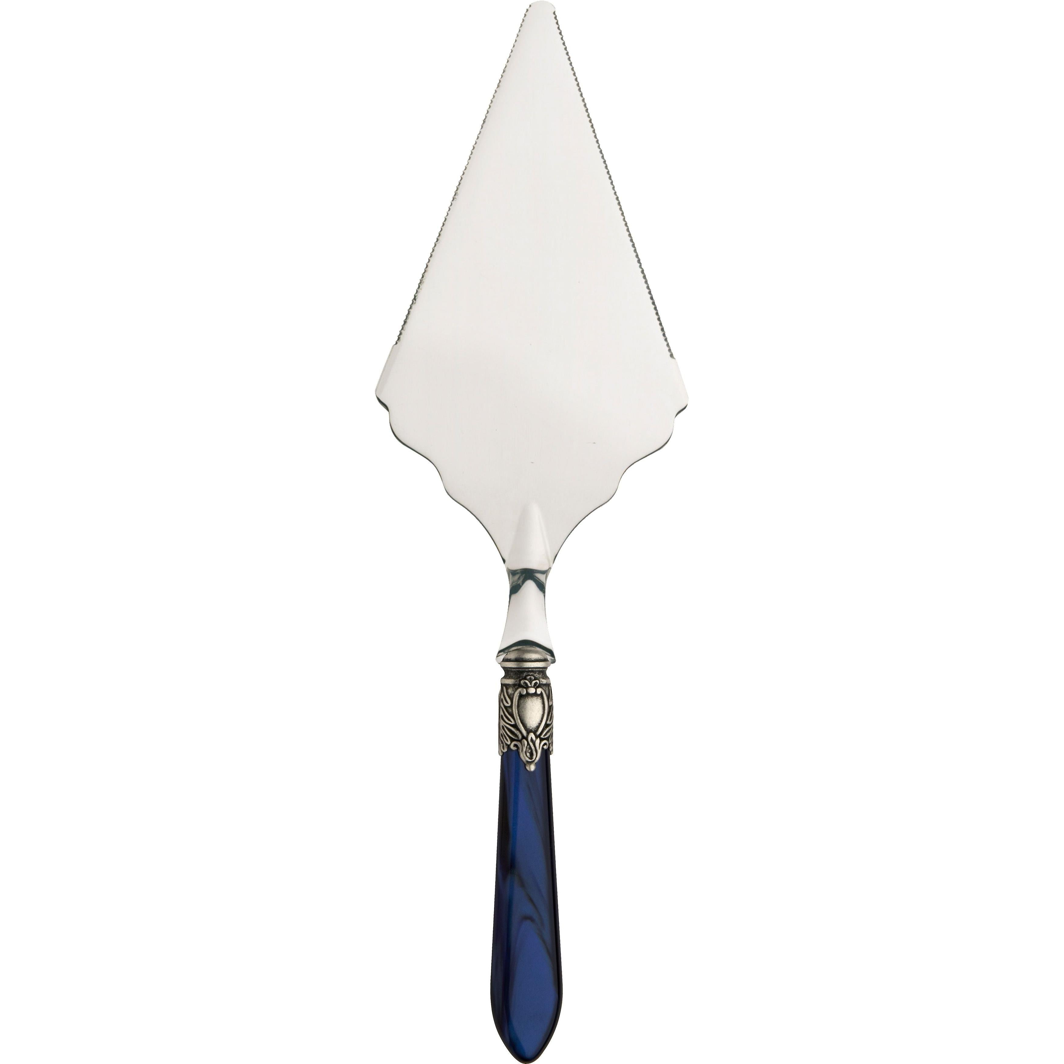 Oxford  Antique Pizza / Pie Server Serrated Royal Blue