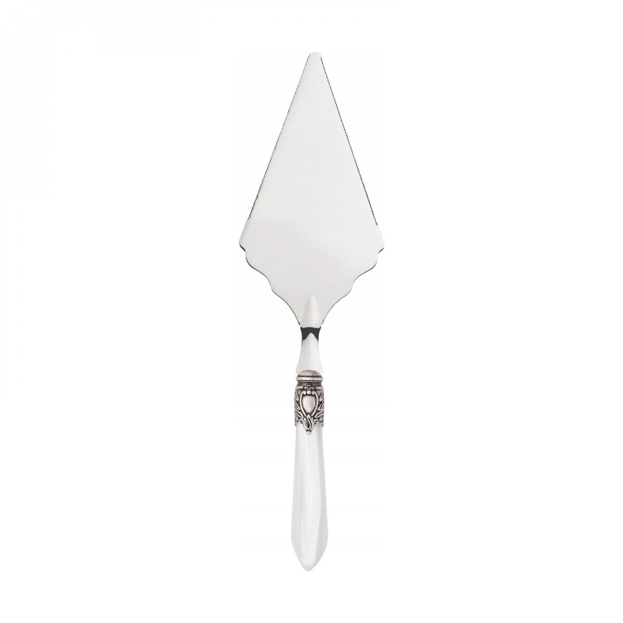Oxford Large Cake Server Serrated Serrated White-Casa Bugatti USA