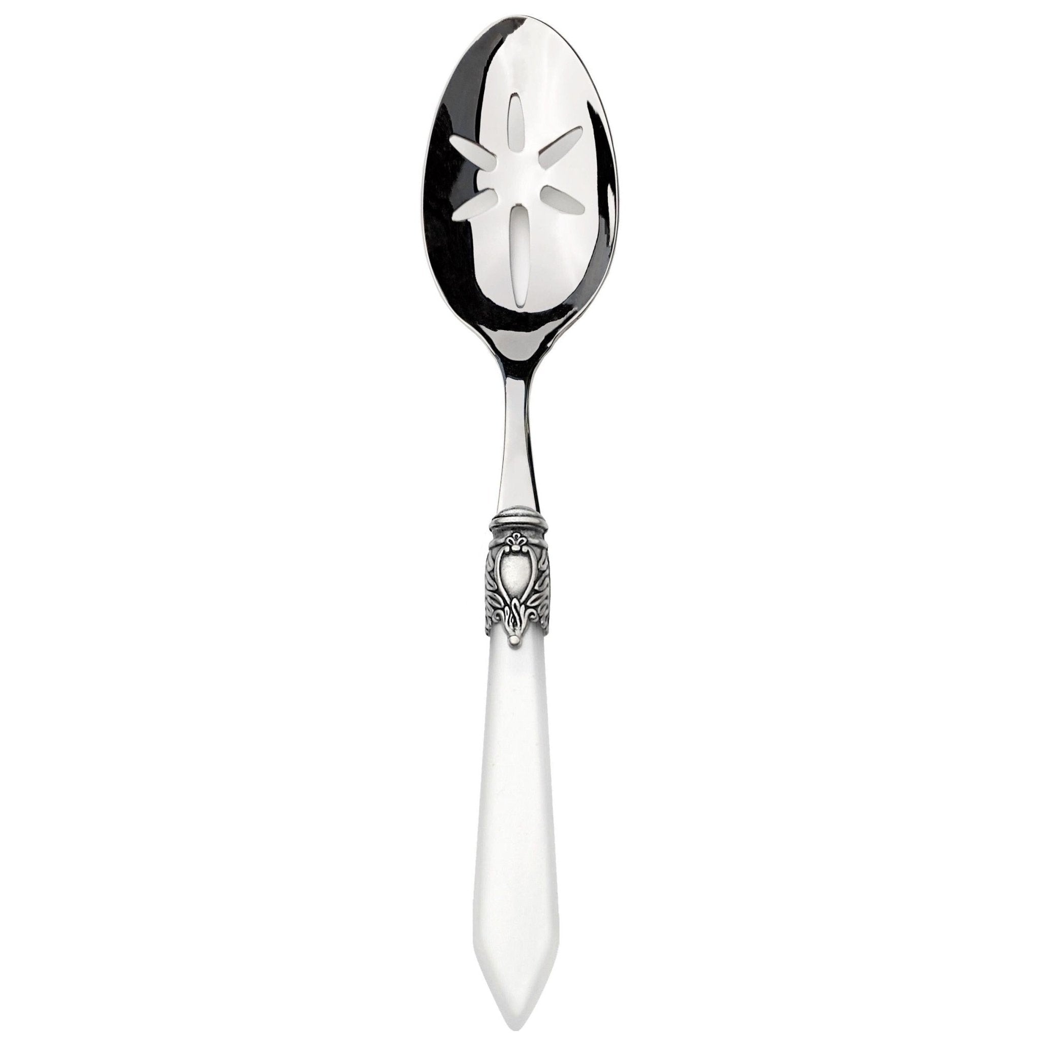 Oxford Slotted Serving Spoon white-Casa Bugatti USA