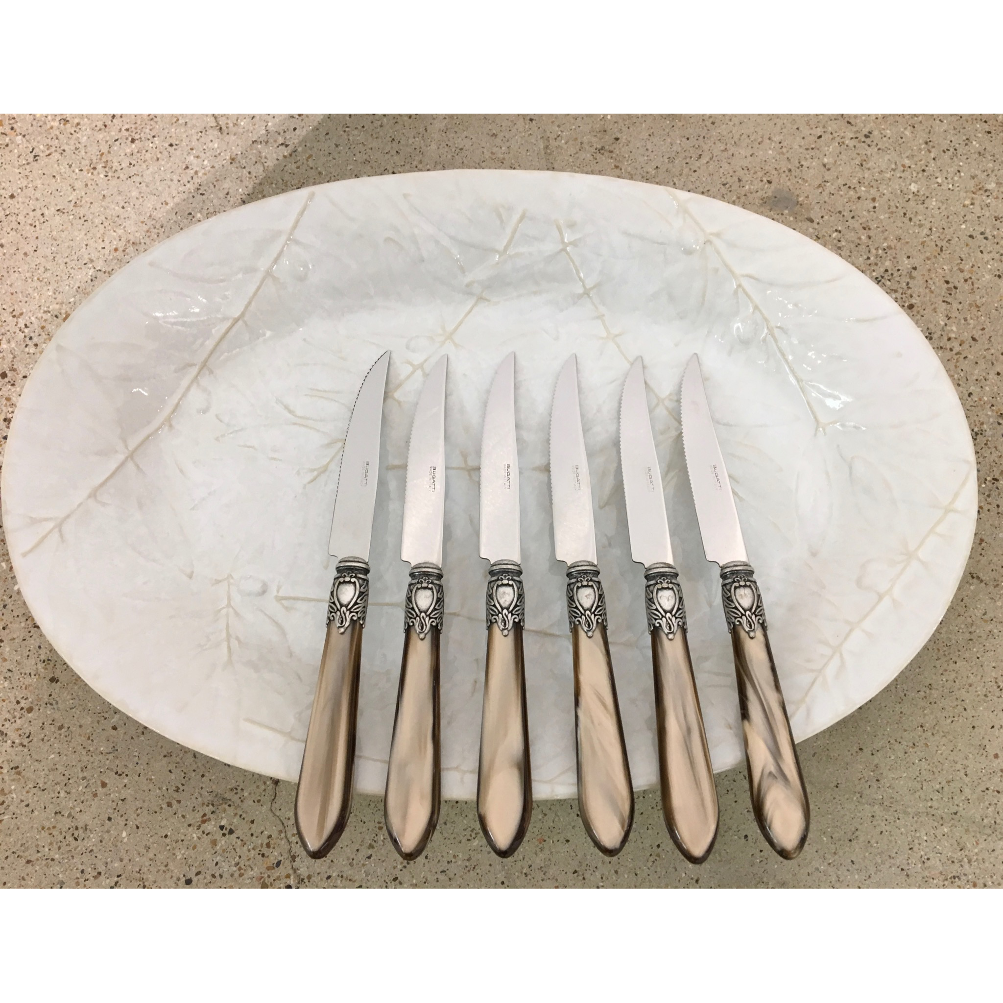 Oxofrd Antique 6 piece Steak knife set - TAUPE-Casa Bugatti USA