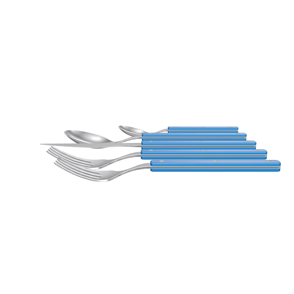 Allegra 5 Piece Place Setting - Mid Blue, 3D model from the factory drawing