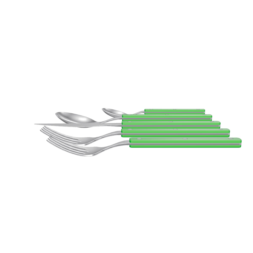 Allegra 5 Piece Place Setting - Green, 3D model from the factory drawing