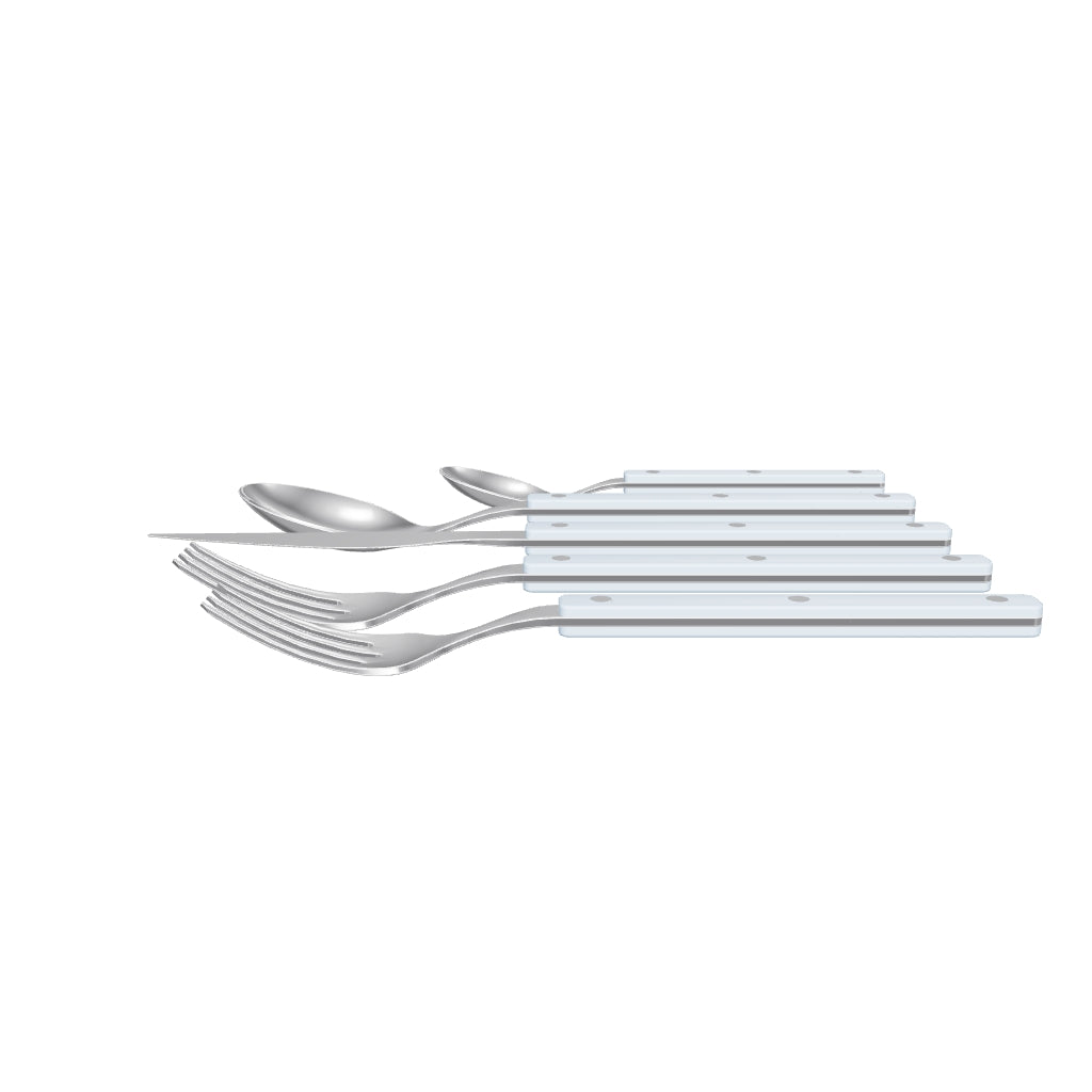 Allegra 5 Piece Place Setting - Light Blue, 3D model from the factory drawing