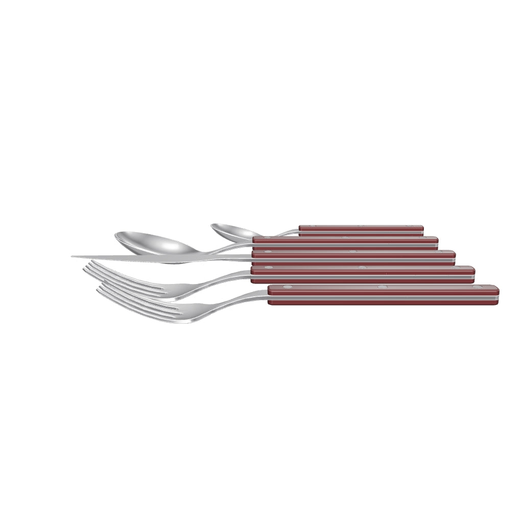 Allegra 5 Piece Place Setting - Brown, 3D model from the factory drawing