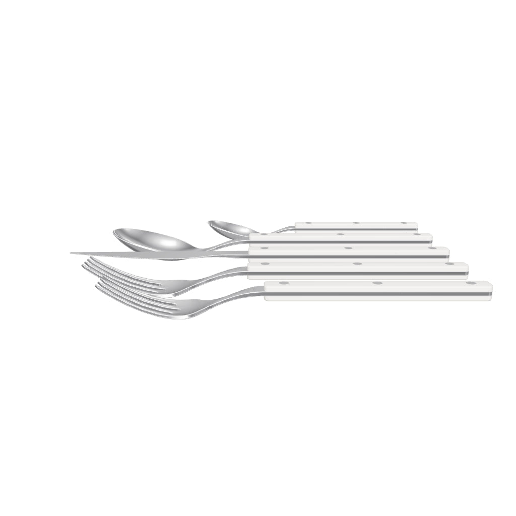 Allegra 5 Piece Place Setting - Ivory, 3D model from the factory drawing