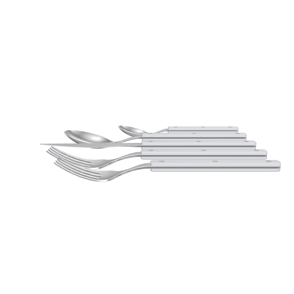 Allegra 5 Piece Place Setting - Gray, 3D model from the factory drawing