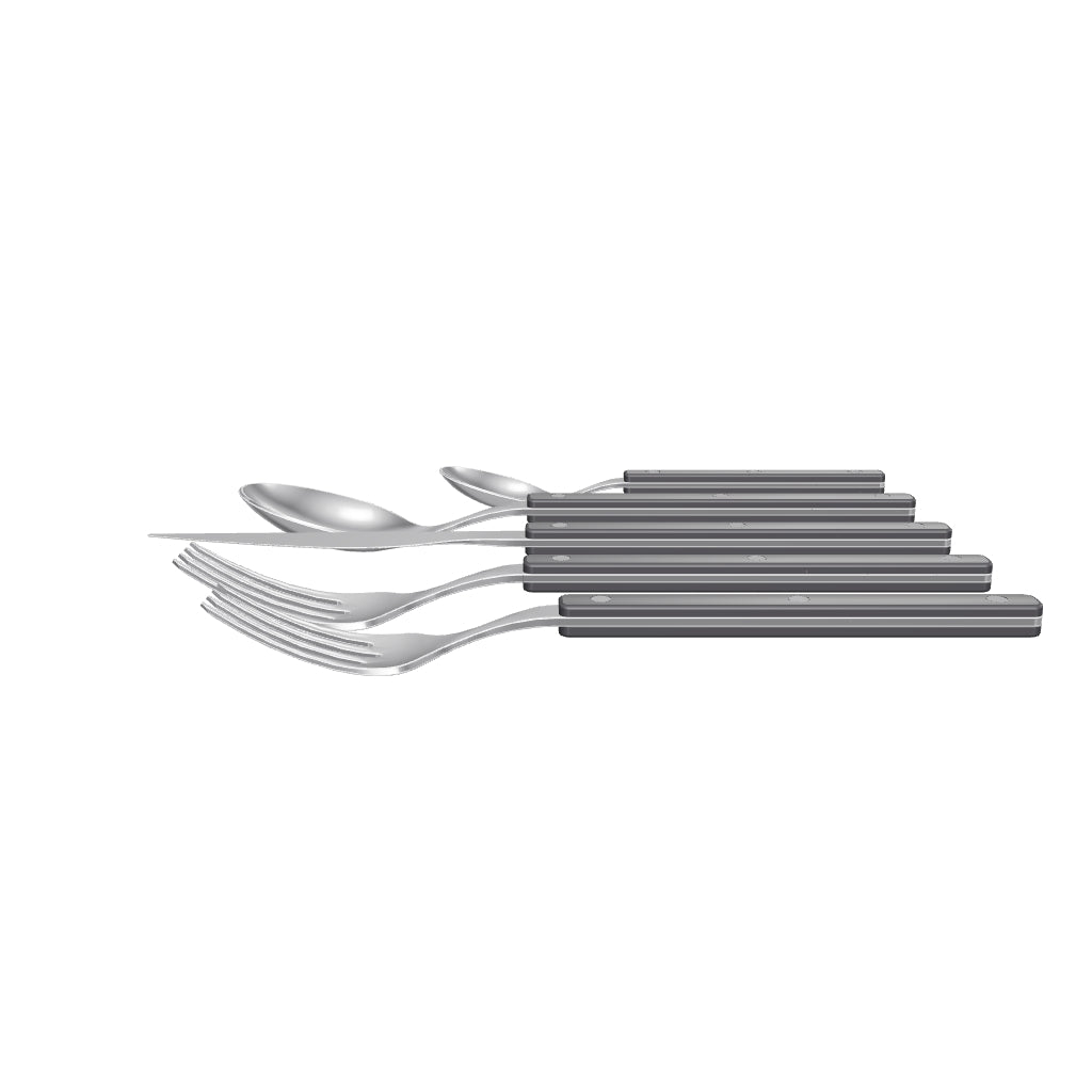 Allegra 5 Piece Place Setting - Black, 3D model from the factory drawing