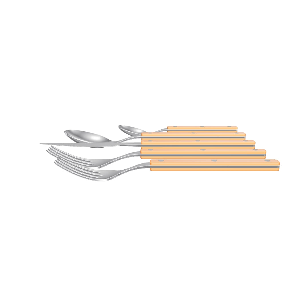 Allegra 5 Piece Place Setting - Orange, 3D model from the factory drawing