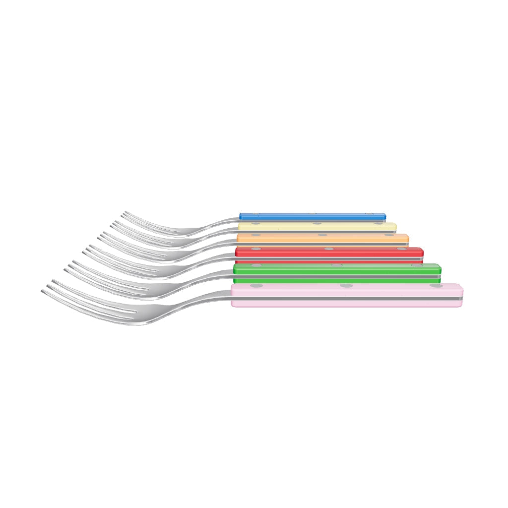 Allegra Cocktail / Cake Fork Set Vibrant, 3D model from the factory drawing