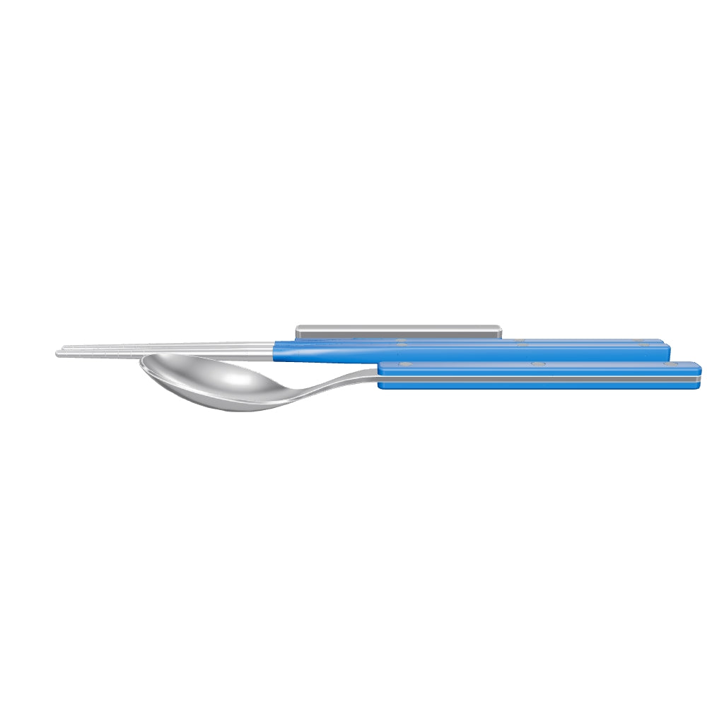 Allegra Chopsticks Set for 1 - Mid Blue, 3D model from the factory drawing
